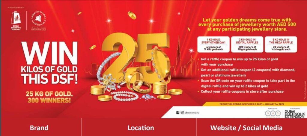 Shop And Win DSF Gold Draw